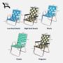 Lawn Chair USA Folding Aluminum Webbing Chair (Classic, Black//Orange)