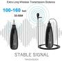 Wireless Microphone System,KIMAFUN 2.4G Wireless Lavalier Microphone with Lavalier Lapel Mics,Wireless Transmitter & Receiver for Computer,Speaker,Phone,Camera,Teaching and Public Speaking,G130