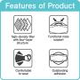 [50 Pack] KF 94 Face Mask for Adult, Protective Mask, H.A.C Plus [Made in KOREA]