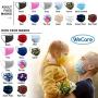 WeCare Kids Disposable Face Masks, 50 Pack Variety Colors, Individually Wrapped