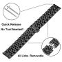 Gear S3 Bands, TRUMiRR 22mm Solid Quick Release Watch Band Stainless Steel Metal Butterfly Buckle Strap for Samsung Gear S3 Classic Frontier,Galaxy Watch 46mm, Galaxy watch 3 45mm, Gear 2 R380 R381 R382 Smartwatch, Black