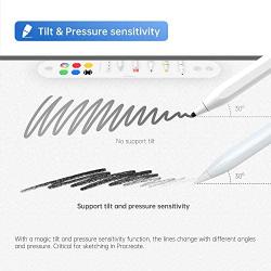 Stylus Pen for iPad Pencil with Tilt Sensitivity & Palm Rejection, Active Digital Pen for Apple iPad(2018-2020)-ipad Pro 11(1st/2nd)/12.9(3rd/4th)/Air 3-4/Mini 5/iPad 6/7/8th Generation