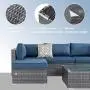 Walsunny 7pcs Patio Outdoor Furniture Sets,Low Back All-Weather Rattan Sectional Sofa with Tea Table&Washable Couch Cushions&Ottoman (Aegean Blue) Walsunny 7pcs Patio Outdoor Furniture Sets,Low Back All-Weather Rattan Sectional Sofa with Tea Table&Washable Couch Cushions&Ottoman (Aegean Blue)