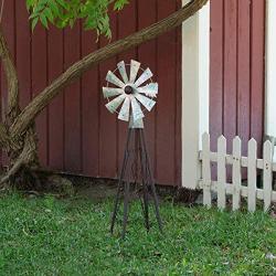 Alpine Corporation JUM368 Alpine Garden Stake Metal Wind Spinner, Bronze and Silver