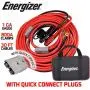 Energizer Jumper Cables, 30 feet, 1 Gauge, 800A, Booster Battery Cables with Permanent Installation kit and Quick Connect Plug - 30 Ft Allows You to Jump Start a Battery from Behind a Vehicle Energizer Jumper Cables, 30 feet, 1 Gauge, 800A, Booster Battery Cables with Permanent Installation kit and Quick Connect Plug - 30 Ft Allows You to Jump Start a Battery from Behind a Vehicle
