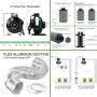 BloomGrow 600W Full Spetrum UFO LED Grow Light + 36x36x72 Grow Tent + 6 Fan Filter Duct Combo + Hangers + Hygrometer + Shears + 24-Hour Timer + Trellis Netting Indoor Grow Tent Complete Kit