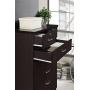 Hodedah HI70DR Chocolate Hodeida 7 with Locks On 2-Top Chest of Drawers