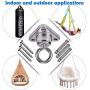 IOH Bearing Heavy Duty Swing Hanger Stainless Steel 304 antirust, [1300 lb Capacity] 360° Silent Rotation, Playground Porch Yoga Seat, Punching Bag, Hammock Chair, Hanging Kit, Indoor Outdoor