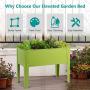 Giantex Raised Garden Bed, Elevated Planter, Metal Plant Box with Legs, Standing Garden Stand, Indoor and Outdoor Grow Container for Vegetables and Flowers (25'' L x13W x18 H)