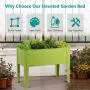 Giantex Raised Garden Bed, Elevated Planter, Metal Plant Box with Legs, Standing Garden Stand, Indoor and Outdoor Grow Container for Vegetables and Flowers (25'' L x13W x18 H)