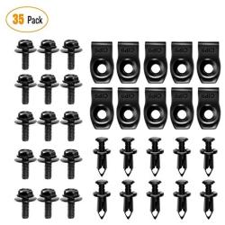 GOOACC GRC-70 35PCS Engine Under Cover Splash Shield Guard Body Bolts Bumper Fender Liner Push Retainer Fastener Rivet Clips