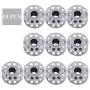 MiDube 10 PCS Metal Sewing Machine Bobbins Stainless Steel Stitch Thread Bobbin Holder Case for B-rother J-anome S-inger Front Loading Class 15 Machines Home Embroidery
