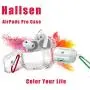 Hallsen AirPods Pro Case, [Upgraded] Soft Crystal Clear Bumper Case Cover for Apple AirPods Pro with Keychain Anti-Slip Anti-Yellowing Anti-Scratches for Men & Women (Lemon Yellow)