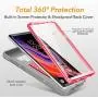 YOUMAKER Kickstand Case for Galaxy Note 9, Full Body with Built-in Screen Protector Heavy Duty Protection Shockproof Rugged Cover for Samsung Galaxy Note 9 6.4 Inch - Pink