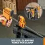 WORX Clamping Sawhorse Pair with Bar Clamps, Built-in Shelf and Cord Hooks – WX065 WORX Clamping Sawhorse Pair with Bar Clamps, Built-in Shelf and Cord Hooks – WX065