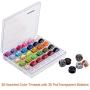 Paxcoo 36 Pcs Bobbins and Sewing Threads with Case and Soft Measuring Tape for Brother Singer Babylock Janome (Assorted Colors)