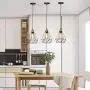 2 Pcs Vintage Metal Bulb Guard Cage Lamp Shade - Industrial Ecopower Lighting Holders Iron Wire Black Diamonds Shape Open Style for Ceiling Fan Light Bulb Covers Pendant Lighting Fixture Wall Lamp