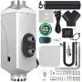Happybuy 5KW Diesel Air Heater, Aluminum Alloy, Diesel Heater 12V, 10L Tank, Diesel Parking Heater with LCD Thermostat & Remote Control for Bus Trailer and Motor-home