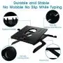 Laptop Stand Ergonomic Keyboard Tray Computer Holder with Heat-Vent to Elevate and Adjustable Laptop.JOMARTO Computer Holder Compatible with Mac-Book Computer,Tablet(Black)