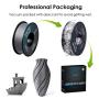 TIANSE Silver Metal 3D Printer Filament PLA 1.75mm 1KG Spool Filament for 3D Printing, Dimensional Accuracy +/- 0.03 mm, Silky Silver