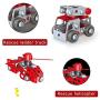 Iron Commander Mini Erector Sets Metal Building Set, Various Vehicles Model Stem Toys for Boys Girls Ages 8 and up (Fire Series)