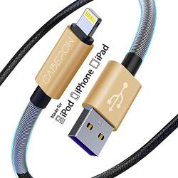 iPhone Charger Cable 3ft for MFi Certified, Cabepow 3 Foot Lightning Cable Fast Charging Cord 3 Feet for iPhone 11/11 Pro /11 Pro Max/XS/XS Max/XR/X/8/8 Plus/7/6/5/SE [2 Pack]-Gold