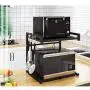 Metal Microwave Oven Rack Toaster Stand Shelf Expandable Kitchen Supplies Tableware Storage Counter Space Saver Cabinet Organizer Spice Holder with 3 Hooks, 60lbs Weight Capacity Black Stainless Steel Metal Microwave Oven Rack Toaster Stand Shelf Expandable Kitchen Supplies Tableware Storage Counter Space Saver Cabinet Organizer Spice Holder with 3 Hooks, 60lbs Weight Capacity Black Stainless Steel