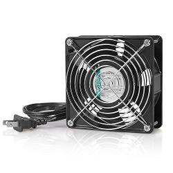 SOTOP IP55 Waterproof Metal Blades Axial Fan, 115V AC 120mm x 38mm High Speed, for DIY Cooling Ventilation Exhaust Projects