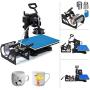 VEVOR Heat Press 12X15 Inch Heat Press Machine 8 in 1 Digital Multifunctional Sublimation Swing Away Heat Press 360 Degree Rotation Heat Press Machine for T Shirts Hat Mug Cap Plate