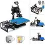 VEVOR Heat Press 12X15 Inch Heat Press Machine 8 in 1 Digital Multifunctional Sublimation Swing Away Heat Press 360 Degree Rotation Heat Press Machine for T Shirts Hat Mug Cap Plate