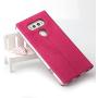 LG V20 case,Feitenn Premium Flip Leather PU Wallet View Window Smart Case Stand Kicstand Card Holder Magnetic Closure TPU Bumper Slim fit Cover case for LG V20 (Red)