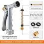 Skytree Hose Nozzle 2 Pack, Pistol Nozzle Durable Metal High Pressure Garden, Full Size, Pistol Grip, Rear Control