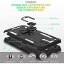 Galaxy J6 Plus Phone Case,Samsung Galaxy J6 Prime Case,Samsung Galaxy J6+ Case with HD Screen Protector, Gritup 360 Degree Rotating Metal Ring Holder Kickstand Phone Case for Galaxy J6 Plus Black