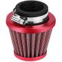 38mm Universal Motorcycle Clamp-On Air Intake Filter Kit, Auto Cold Air Intake Scooter Atv Dirt Pit Bike Motorcycle Air Filter (Red)