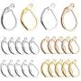 Leverback Hoop Earrings, 200 Pieces Metal French Earring Hook Earwires Open Loop 16 x 10mm for Earring Making - 4 Colors