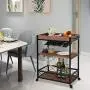 CHARAVECTOR Bar Cart Kitchen Bar&Serving Cart for Home with 3 -Tier Storage Shelves Kitchen Island Cart,Metal Wine Rack Storage and Glass Bottle Holder CHARAVECTOR Bar Cart Kitchen Bar&Serving Cart for Home with 3 -Tier Storage Shelves Kitchen Island Cart,Metal Wine Rack Storage and Glass Bottle Holder