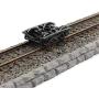 HP0687 2 pcs 1/87 Model Train HO Scale high Rim psyllium RCOO Bogie 36'' Metal Wheels Model Building kit