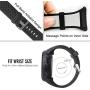 Sibode Compatible with Suunto Core Watch Band, Rubber Replacement Watch band, Soft Wrist Band Strap with Metal Clasp for Suunto Core Smart Watch (Black & White)