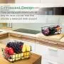 TomCare 2-Tier Fruit Basket Metal Fruit Bowl Bread Baskets Detachable Fruit Holder Kitchen Storage Baskets Stand - Screws Free Design for Fruits Breads Vegetables Snacks, Black TomCare 2-Tier Fruit Basket Metal Fruit Bowl Bread Baskets Detachable Fruit Holder Kitchen Storage Baskets Stand - Screws Free Design for Fruits Breads Vegetables Snacks, Black