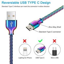 USB Type C Cable,Fantany 6.6 Feet Metal USB A to C Charging Cable&Sync Compatible with Galaxy S10,S9,S9+,S8,S8+,Note 8,9,LG V40,50 G7,8, Pixel 2,3,HTC 10,Nexus 5X/6P (Colourful, 6.6ft)