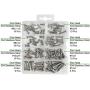 T.K.Excellent Sheet Metal Screw Oval and Pan Head 304 Stainless Steel #6 to #12 Assortment Kit,79 Pcs