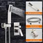 Cobbe Shower System,Shower Faucets Sets Complete,12 inches Rainfall Shower Head with Handheld, Shower Faucet Set for Bathroom Rough-in Valve Body and Trim Included