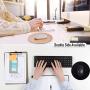 Round Mouse Pad LoiStu Round Aluminum Alloy Mouse Pad Winter and Summer Dual-Use Waterproof Antiski Matte Metal / High-Grade PU Leather Mouse Pad (Gold)