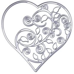 Whitelotous Cutting Dies Cut Dies Stencil Metal Template Mould for DIY Scrapbook Album Paper Card (Hollowout Heart)