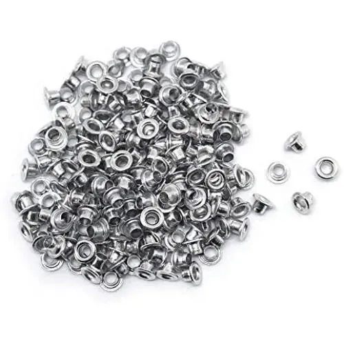 FoRapid 3mm/1/8'' Silver Eyelets-Scrapbooking/Birthday Wedding Baby Greeting Holiday Card/Craft Projects/Custom Binding/Luggage Cruise Tag/DIY Album/Clothing etc-Work Great with Crop-A-Dile - 200 PCS FoRapid 3mm/1/8'' Silver Eyelets-Scrapbooking/Birthday Wedding Baby Greeting Holiday Card/Craft Projects/Custom Binding/Luggage Cruise Tag/DIY Album/Clothing etc-Work Great with Crop-A-Dile - 200 PCS