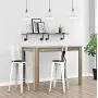 DHP Luxor 30'' Metal Wood Seat, White, Set of 2 Bar Stool DHP Luxor 30'' Metal Wood Seat, White, Set of 2 Bar Stool