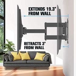 Mounting Dream UL Listed TV Mount TV Wall Mount Swivel and Tilt for 26-55 Inch TV, Perfect Center Design, Full Motion TV Wall Mount Bracket with Articulating Arm up to VESA 400x400mm, 60 lbs, MD2377