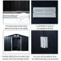 Outsunny 9 x 6 Metal Garden Shed Utility Tool Storage, Outdoor House for Backyard and Garden, Dark Grey