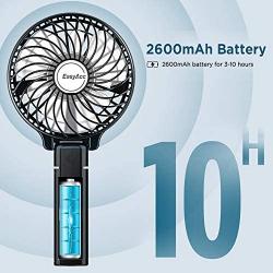 Mini Handheld Fan, EasyAcc Personal Cooling Fan Lifetime Warranty 2600mAh Battery Fan 3-15 Working Hours USB Rechargeable Desk Fan Small Folding Portable Table Fan for Travel Office Room Household