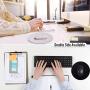 Round Mouse Pad LoiStu Round Aluminum Alloy Mouse Pad Winter and Summer Dual-Use Waterproof Antiski Matte Metal / High-Grade PU Leather Mouse Pad (Silver)